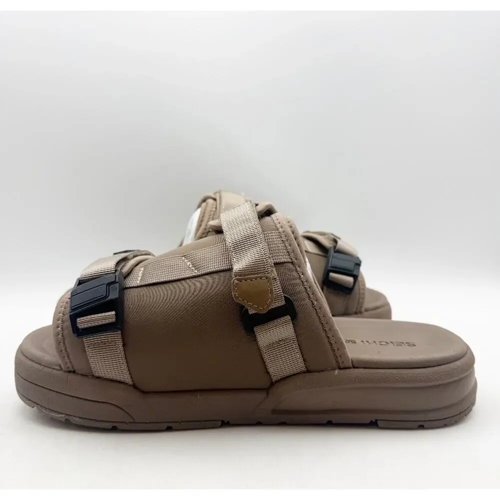 Seichi Mens Yoroi V2 Slide Sandals Size 11 EU 44 Taupe NIB